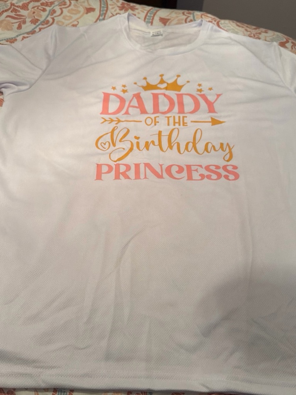 Daddy of the Birthday Princess White Graphic Tee
